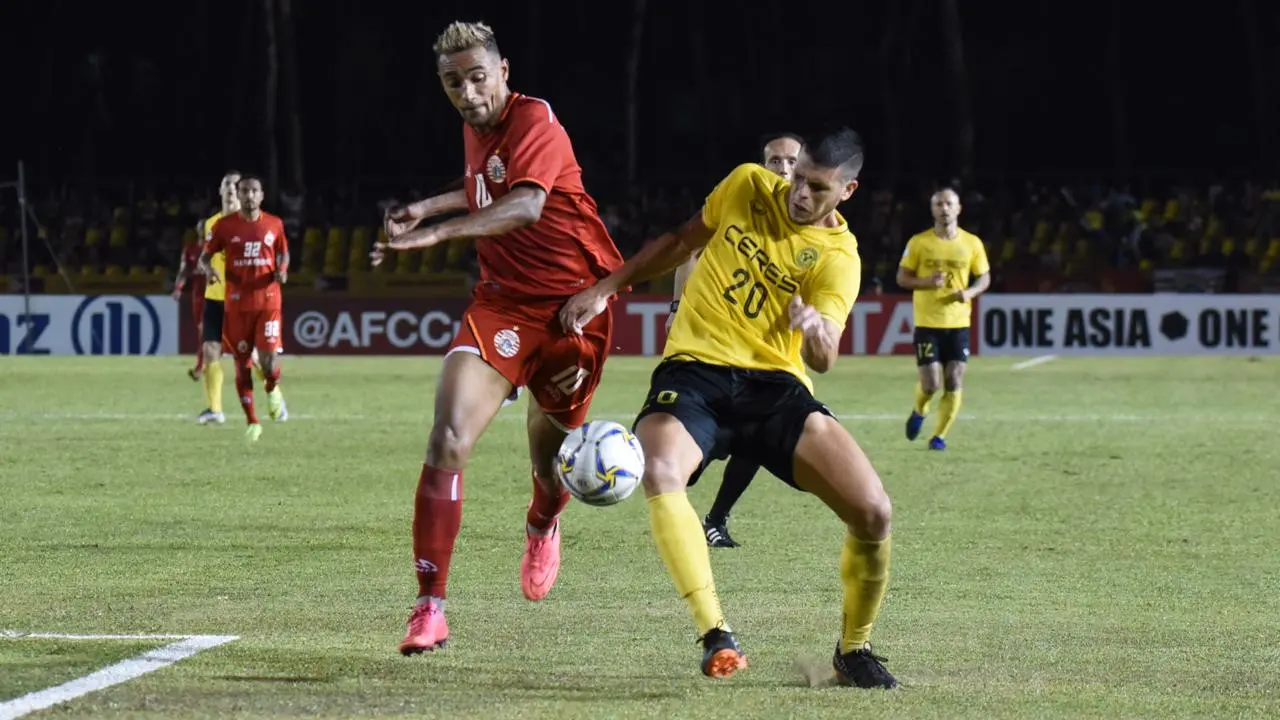 Persija Jakarta kalah 0-1 dari Ceres-Negros di Stadion Panaad, Bacolod, Filipina, Rabu (3/4/2019).