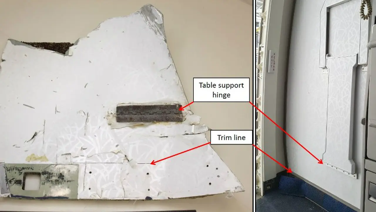 Part No. 4 yang diyakini berasal dari engsel panel lemari MH370 