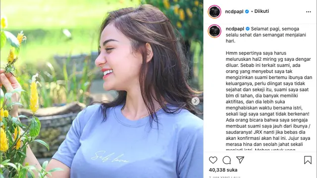 Nora Alexandra Luruskan Tudingan yang Menyebut Larang Jerinx SID Bertemu Keluarga