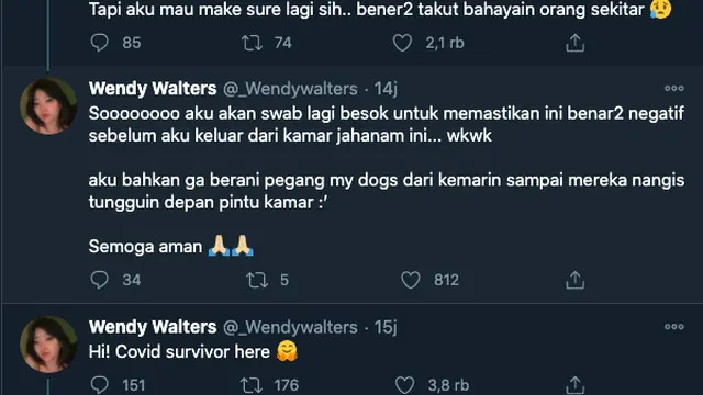 Tunangan Reza Arap Oktovian Umumkan Telah Sembuh dari Covid-19