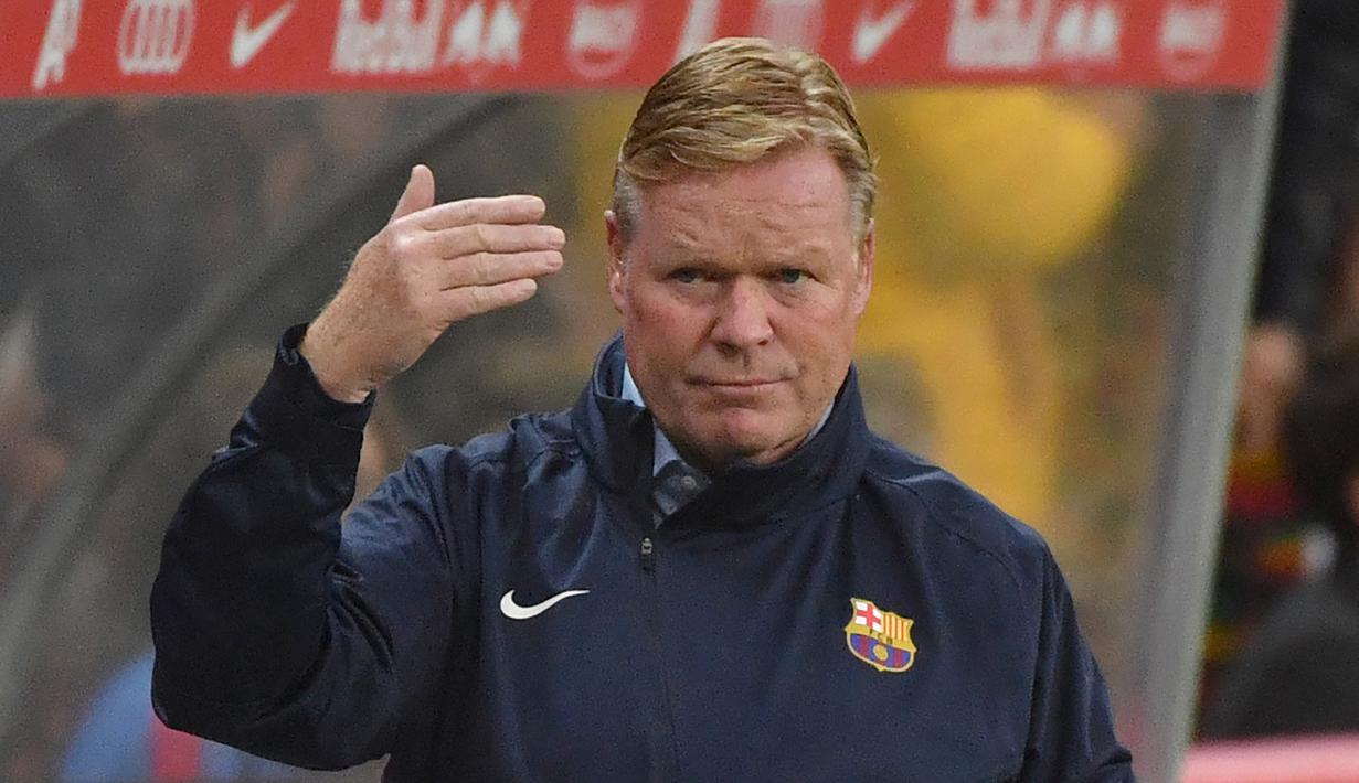 Ronald Koeman memang gagal mengangkat prestasi Barcelona sejak ditunjuk manajemen Barca membesut Blaugrana sejak awal musim 2020/2021. Situasi makin pelik usai Lionel Messi terpaksa hengkang. Sisi positifnya, Koeman sukses memaksimalkan 5 talenta muda yang dipunya. (AFP/APA/Barbara Gindl)