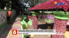 Sekilas makam ini layaknya area bermain anak-anak, tidak sedikit pun lokasi ini terlihat menyeramkan. Sebab, semua sudut makam dicat beraneka ragam warna. Inilah pemakaman umum milik warga di Rukun Warga 05, Kelurahan Tawangrejo, Kecamatan Kartoharjo...