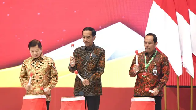 Presiden Jokowi saat memberikan sambutan pada acara Rapat Koordinasi Nasional (Rakornas) Pengadaan Barang/Jasa Pemerintah Tahun 2019, di Plenary Hall JCC.Foto: Lukas - Biro Pers Sekretariat Presiden
