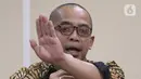Dirjen Pajak Suryo Utomo saat menjelaskan empat pilar dalam omnibus law di Jakarta, Selasa (11/2/2020). Suryo Utomo mengatakan upaya untuk memperkuat perekonomian menjadi salah satu alasan utama pemerintah melakukan terobosan kebijakan dalam bentuk omnibus law. (Liputan6.com/Angga Yuniar)