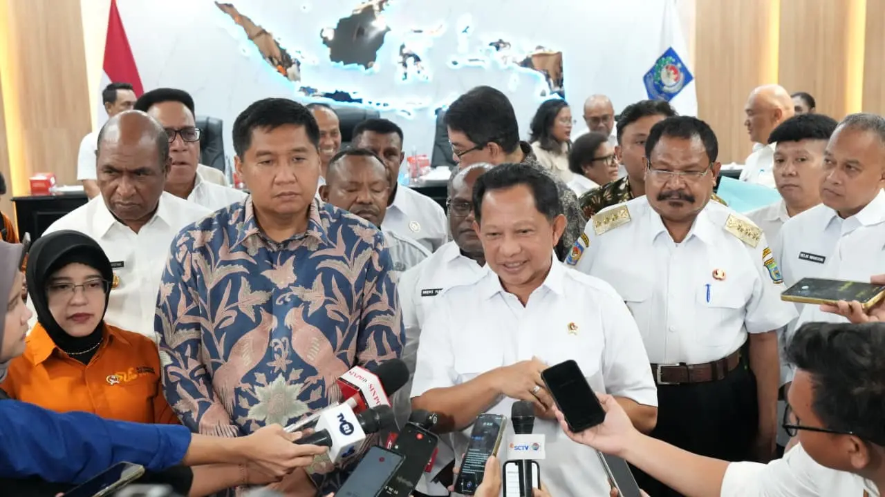 Mendagri usai rapat koordinasi di Kantor Pusat Kemendagri, Jakarta, Rabu. (Istimewa)