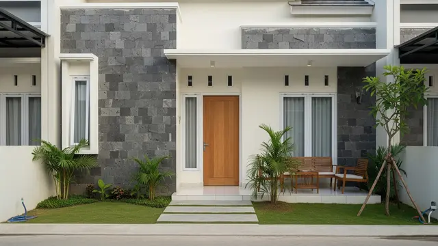 Putih Hangat dengan Batu Candi