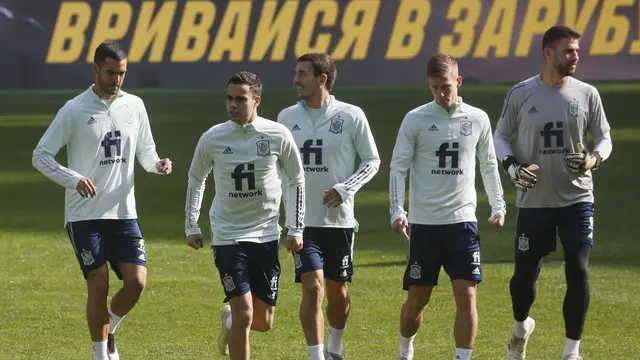 Melihat Latihan Spanyol Jelang Lawan Ukraina