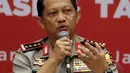 Kapolri Jenderal Pol Tito Karnavian memberikan pemaparan saat Muspimnas DKN Garda Bangsa di Jakarta, Kamis (19/1). Muspimnas tersebut membahas tentang deradikalisasi, intoleransi, dan terorisme beserta solusinya. (Liputan6.com/Johan Tallo)