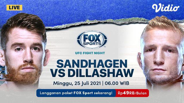 Link Live Streaming UFC Fight Night Cory Sandhagen vs Tyler Jeffrey Dillashaw di Vidio, Minggu 25 Juli 2021