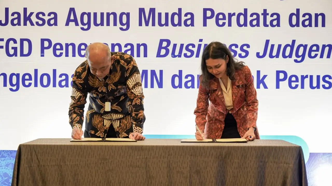 Peruri melakukan penandatanganan Perjanjian Kerja Sama dengan Jaksa Agung Muda Bidang Perdata dan Tata Usaha Negara Kejaksaan RI pada Rabu, 8 Juni 2022