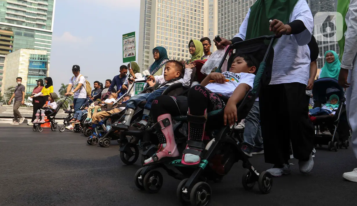 Hari cerebral palsy sedunia yang biasanya diperingati setiap tanggal 6 Oktober. (Liputan6.com/Angga Yuniar)