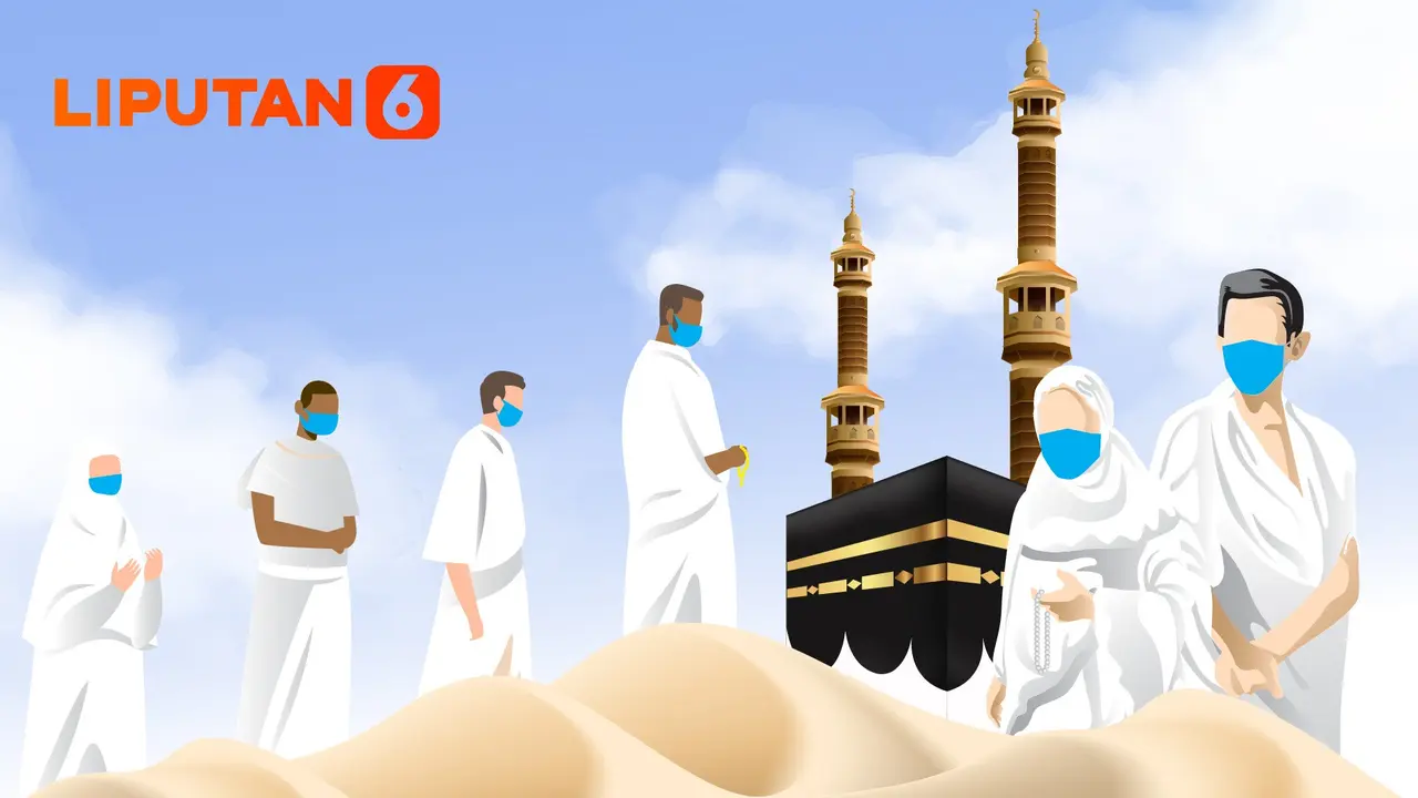 Banner Infografis Tahun Kedua Ibadah Haji di Tengah Pandemi Covid-19. (Liputan6.com/Abdillah)