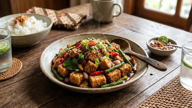 Tumis Tempe Kecap Pedas