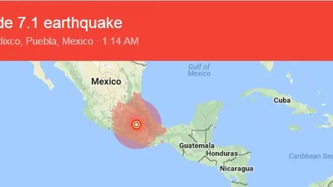 [Bintang] Belum Sebulan, Meksiko Kembali Diguncang Gempa, Kali Ini 7,1 SR