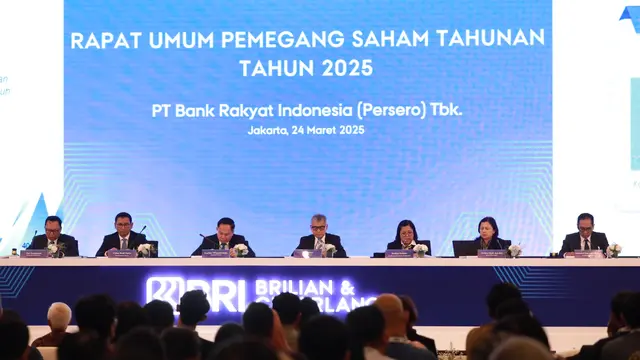 Rapat Umum Pemegang Saham Tahunan (RUPST) PT Bank Rakyat Indonesia (Persero) Tbk atau BRI pada Senin, 24 Maret 2025, di Jakarta.  (Dok BRI)