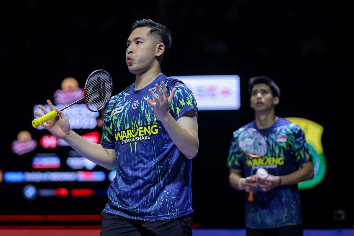 FOTO: Ganda Putra Indonesia Sabar/Reza Lolos ke Final Indonesia Open 2025