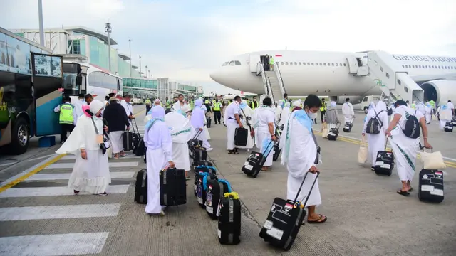PT Angkasa Pura I  telah memberangkatkan sebanyak 39.296 calon jemaah haji selama periode 4-28 Juni 2022. (Dok Angkasa Pura I)