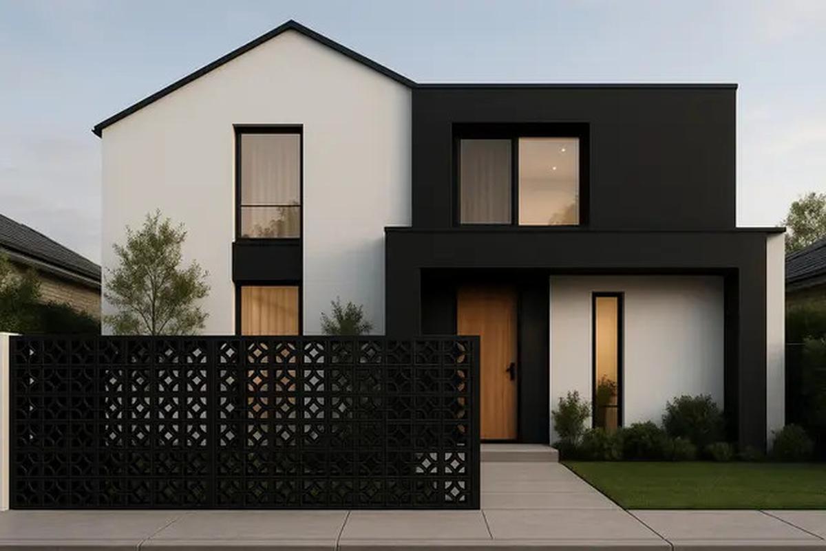 11 Model Rumah Minimalis dengan Pagar Roster yang Tren di 2025, Bikin Fasad Rumah Makin Estetik