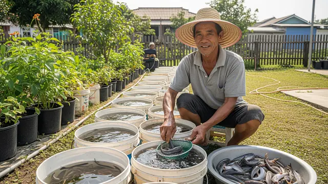 Ternak Ikan di Ember Bekas Cepat Panen untuk Usia 60 Tahun/Gemini AI