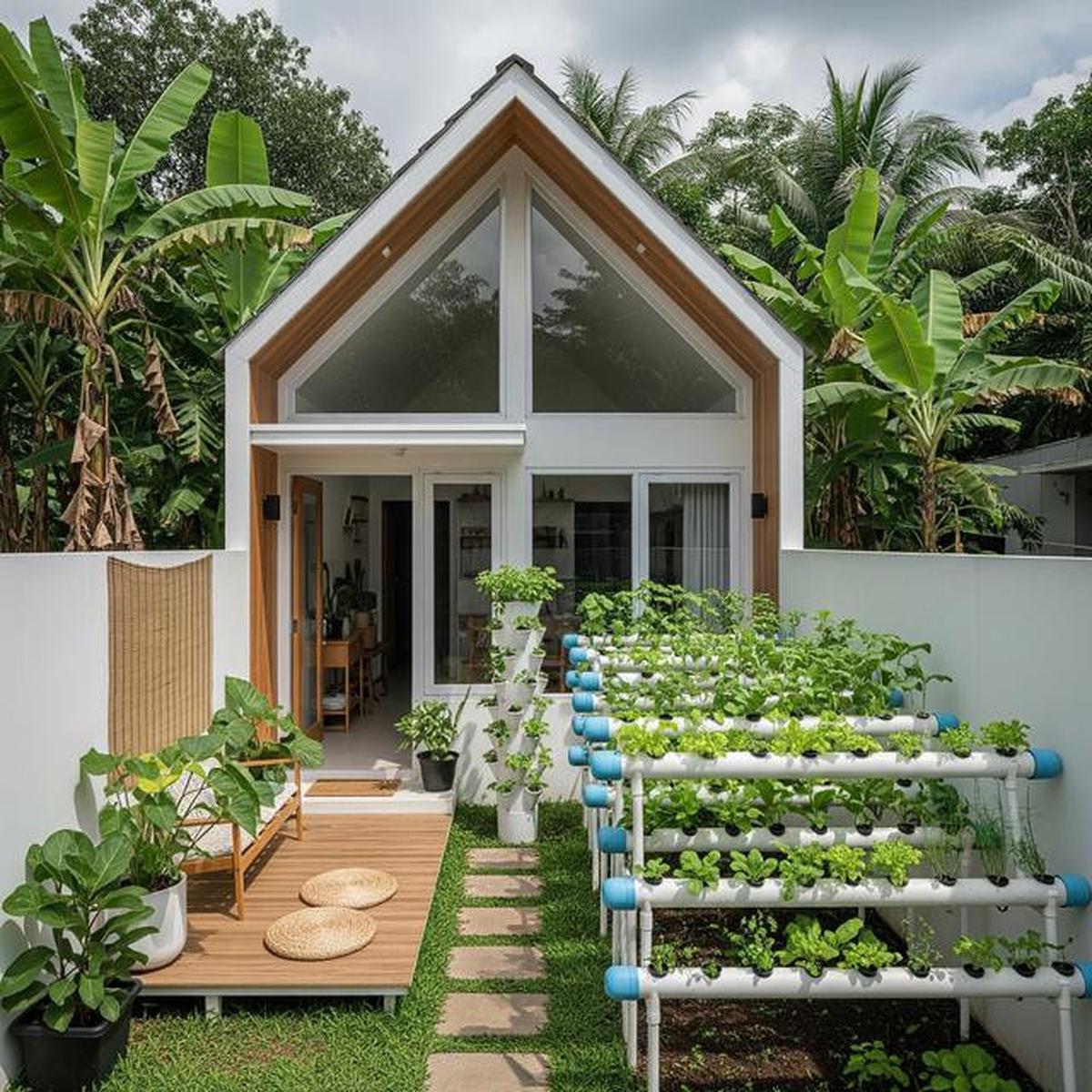 9 Model Rumah Mungil tapi Punya Halaman Belakang untuk Hidroponik, Mini tapi Maksimal
