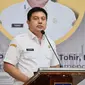 Plt Sekjen Kemendagri Tomsi Tohir di acara Korpri Menyapa (Komen) Series 11 bertajuk “Seminar Edukatif Pencegahan Judi Online dan Literasi Digital Cyber Security” di Kantor Kemendagri, Jakarta, Rabu (24/7/2024).