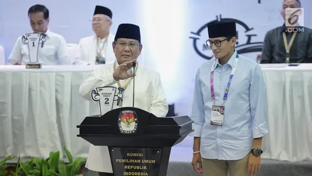 Gaya Pidato Jokowi-Ma'ruf dan Prabowo-Sandi Usai Dapat Nomor Urut