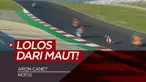 Berita video pembalap Moto2 Aron Canet nyaris celaka saat terjatuh di Grand Prix Portugal