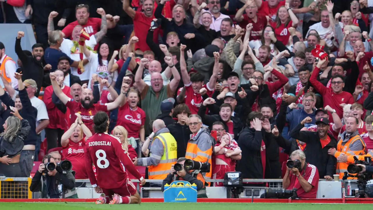 Foto: Dominik Szoboszlai Sang Pembeda, Gol Semata Wayangnya Bawa Liverpool Jinakkan Arsenal di Liga Inggris