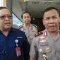 Kapolda SumselIrjen Pol Zulkarnain Adinegara dan Ketua KPU Sumsel Aspahani (Liputan6.com / Nefri Inge)