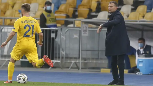 FOTO: Ukraina Taklukkan Spanyol di Olimpiyskiy Stadium