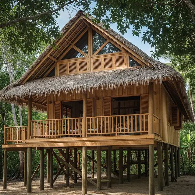 Model Rumah dengan Pondasi Tinggi untuk Mencegah Ular Masuk