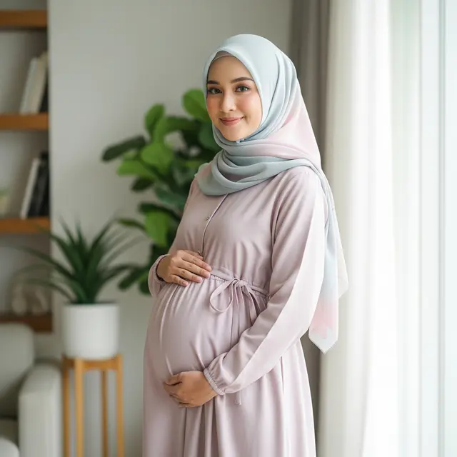 9 Model Gamis Anti Gerah untuk Ibu Hamil, Nyaman Sepanjang Hari