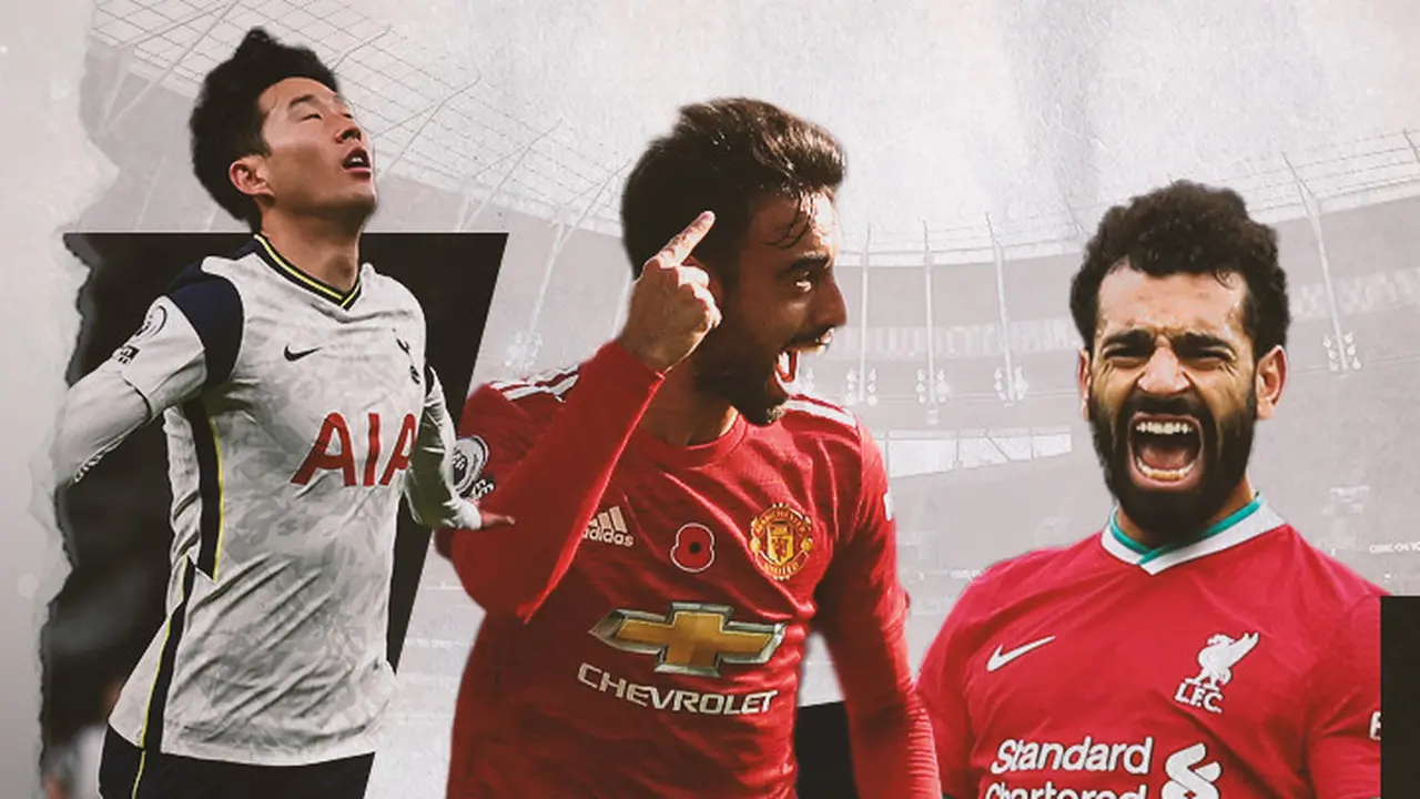 Son Heung-Min, Bruno Fernandes dan Mohamed Salah