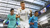 Real Madrid - James Rodriguez, Toni Kroos, Keylor Navas (Bola.com/Adreanus Titus)