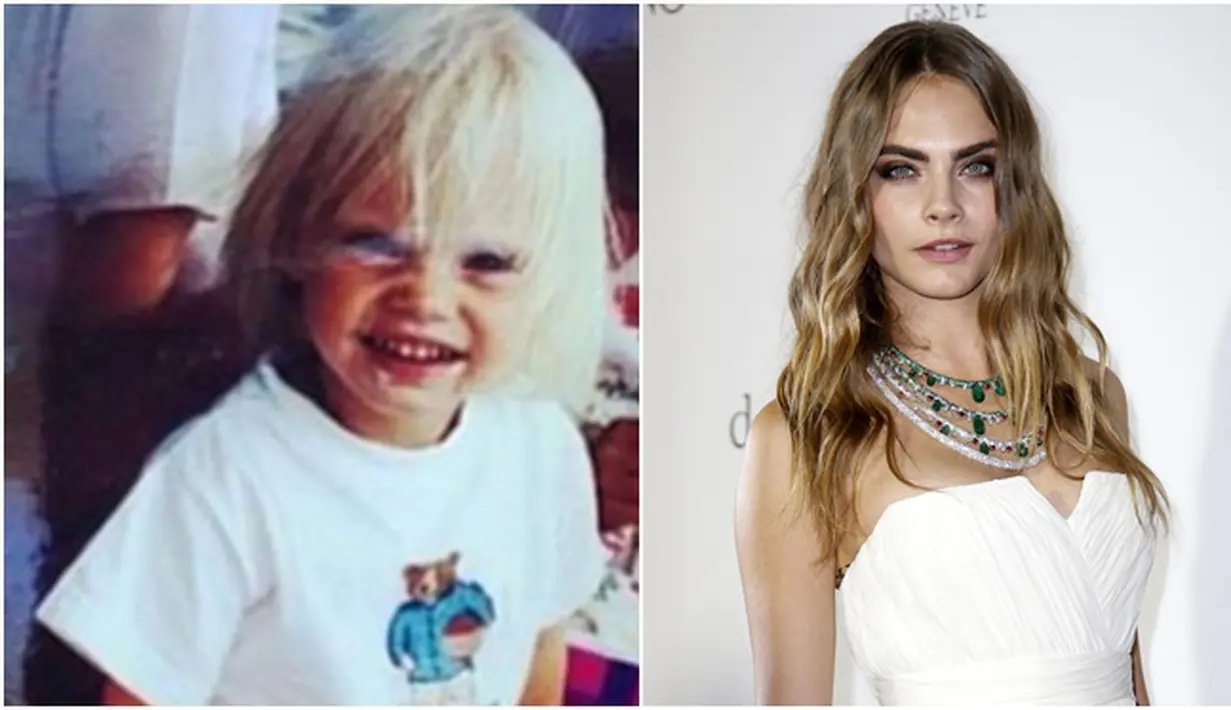 Cara Delevingne. Supermodel asal Inggris ini berbagi potret masa kecilnya di akun instagram miliknya. Kini ia tumbuh tak hanya menjad supermodel cantik namun juga aktris, penyanyi, dan sosialita. (via instagram/@caradelevingne - Bintang/EPA)