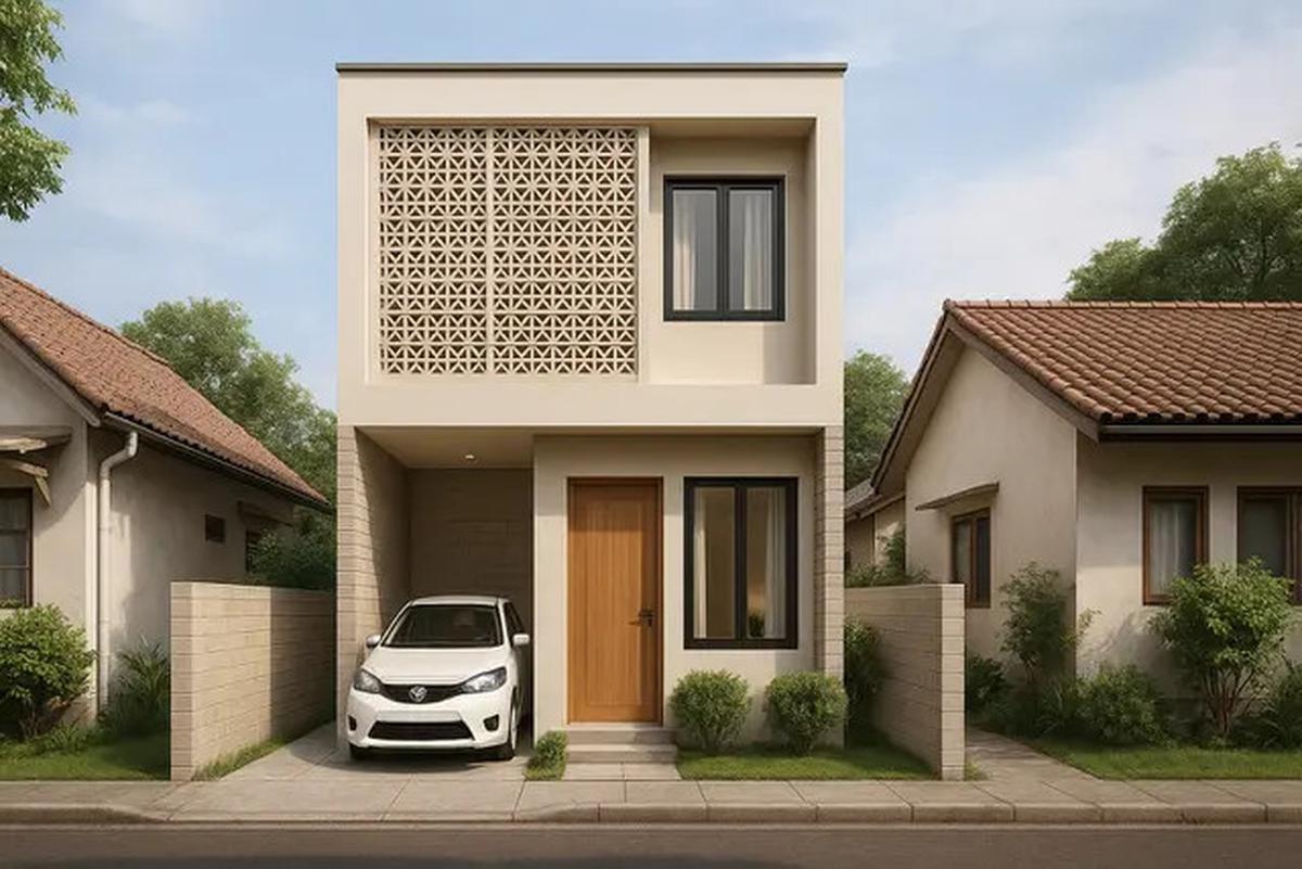 7 Desain Rumah 2 Lantai Mungil Cantik di Lahan Sempit, Tetap Lega dan Nyaman untuk Keluarga