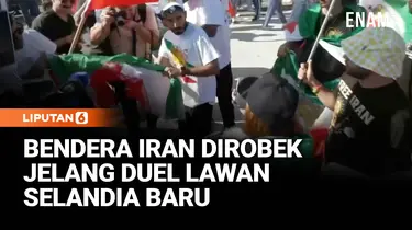 Panas! Laga Iran di Piala Dunia Diwarnai Aksi Protes, Bendera Resmi Dirobek Massa