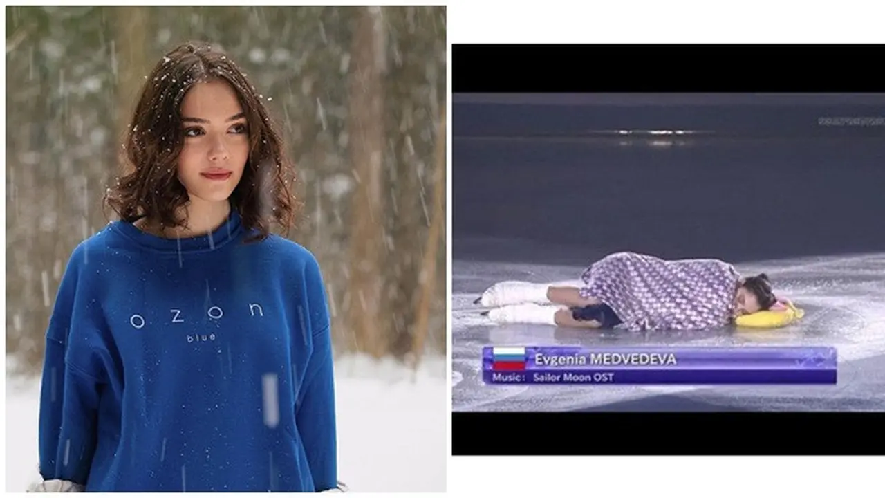 8 Pesona Evgenia Medvedeva, Atlet Ice Skating Rusia yang Viral di Media Sosial
