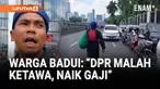 Seorang pria dari Baduy luar, Banten, ikut menyuarakan aspirasinya dalam aksi unjuk rasa di depan Gedung DPR/MPR, Jakarta. Rasja, warga Kampung Kanekes berusia 38 tahun, tampak berjalan kaki dari Stasiun Palmerah menuju lokasi demonstrasi.
