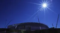 Proses pembangunan stadion Wanda Metropolitano, Madrid. Stadion berkapasitas 67 ribu penonton ini akan menjadi kandang Atletico Madrid.  (EPA/Carlos Hidalgo)
