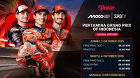 Siaran Langsung MotoGP 2025 Pertamina Grand Prix of Indonesia, Eksklusif di Vidio