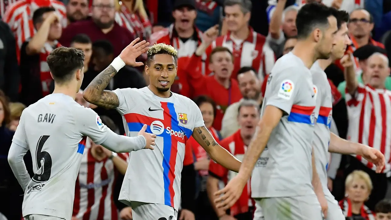 Gol Tunggal Raphinha Bawa Barcelona Taklukkan Athletic Bilbao di Liga Spanyol
