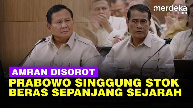 Reaksi Mentan Amran, Presiden Prabowo Singgung Stok Beras Tertinggi Sepanjang Sejarah
