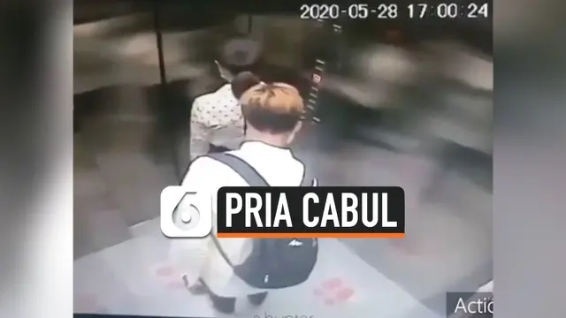 VIDEO: Detik-Detik Pria Cabul Beraksi Dalam Lift Apartemen