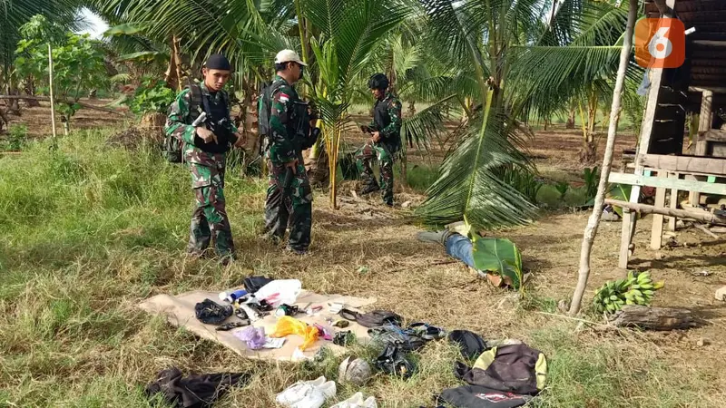 lokasi penggerebekan dan barang bukti dari penangkapan teroris di kabupaten Parigi Moutong