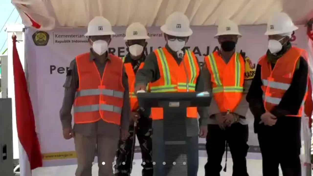 Kementerian Energi dan Sumber Daya Mineral (ESDM) meresmikan Tajak Pengeboran Slim Hole Panas Bumi Sumur CKK-01 Kabupaten Sukabumi.