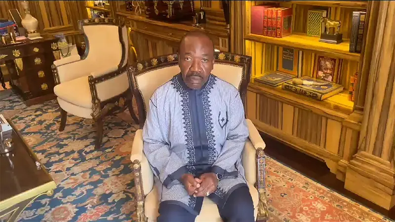 Presiden Gabon Ali Bongo Ondimba dalam tahanan rumah setelah kudeta pada 30 Agustus 2023. (Screengrab/AP)