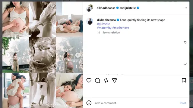 Julie Estelle maternity shoot (instagram.com/julstelle)