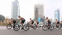 Agenda bersepeda bersama itu bertema Silaturahride with Mas Pram. (Liputan6.com/Herman Zakharia)