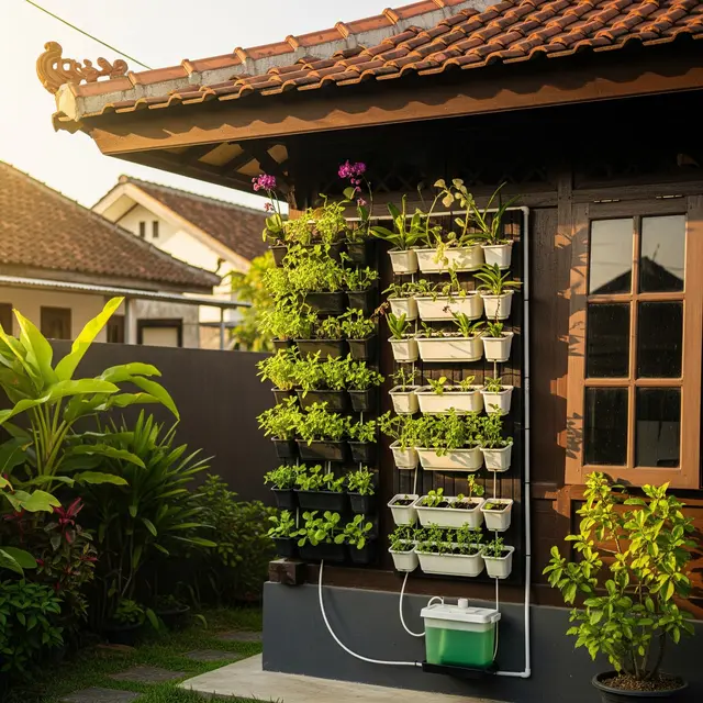 9 Desain Kebun Vertikal Otomatis yang Bisa Ditinggal Liburan, Solusi Tanaman Tetap Subur